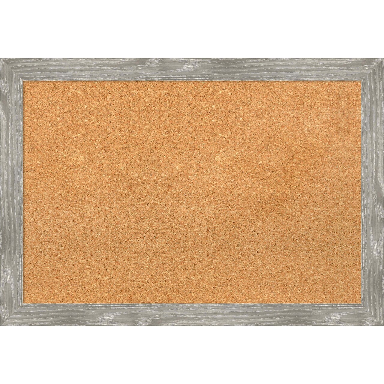 Cork Board, Dove Greywash Square Frame - Bulletin Board, Organization Board, Pin Board